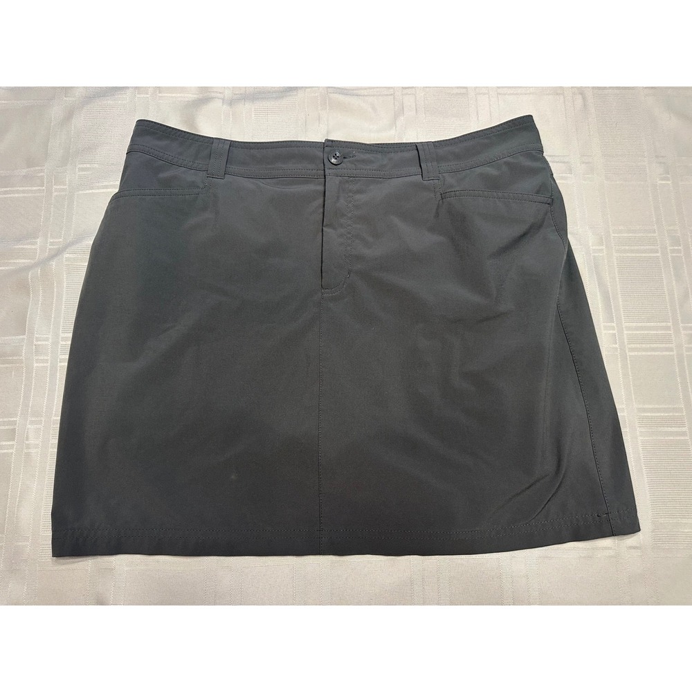 Eddie Bauer Skort Women 14 Gray Adventurer 2.0 Hiking Golf Active Stretch Pocket